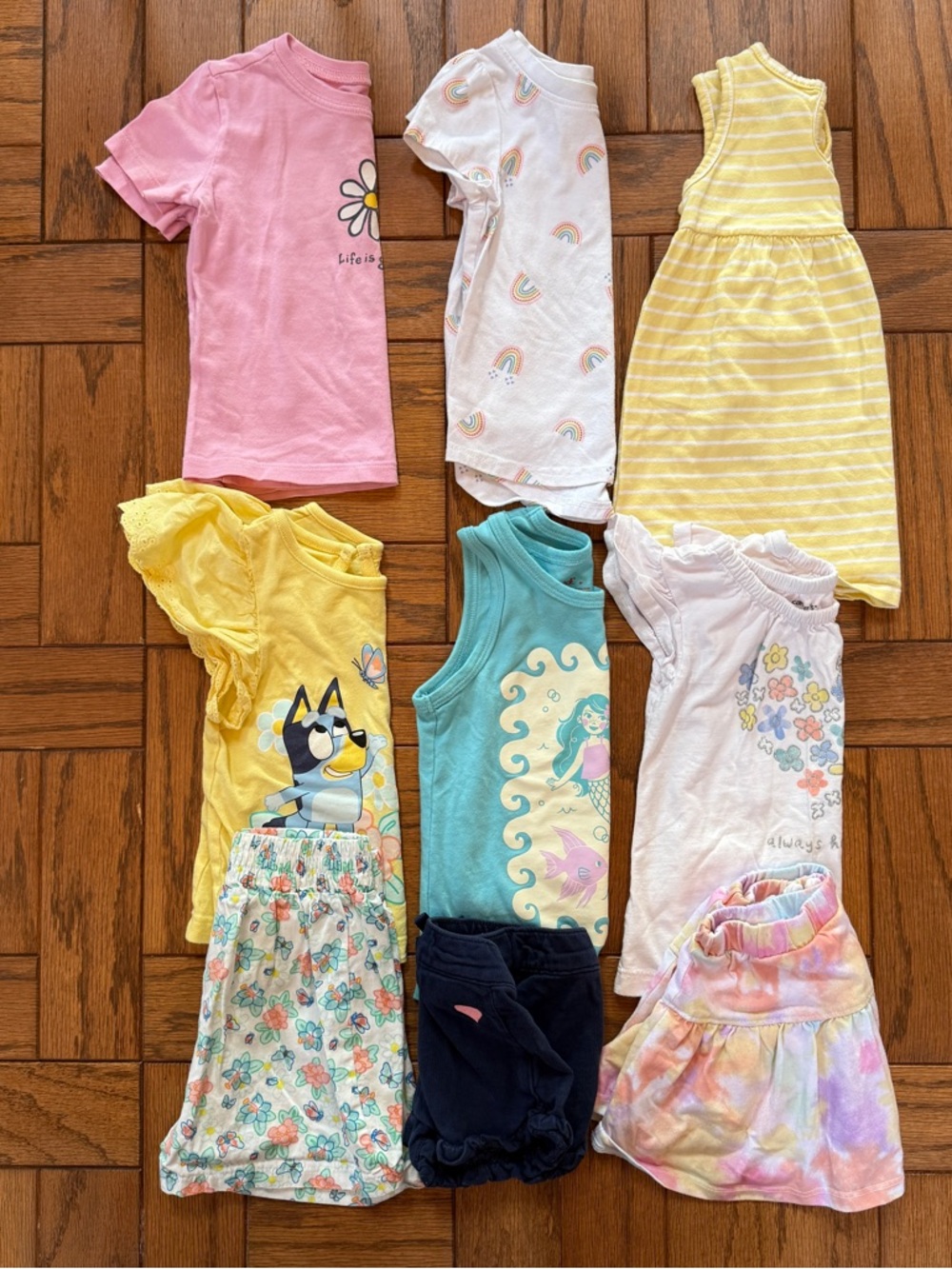 2T Assorted Girls' Summer Bundle with Bluey Outfit